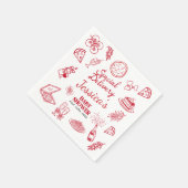 Whimsical Special Delivery Baby Shower スタンダードカクテルナプキン (角)