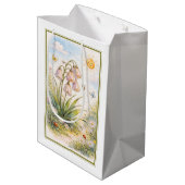 Whimsical Spring Bellflowers Garden ミディアムペーパーバッグ (裏面アングル)