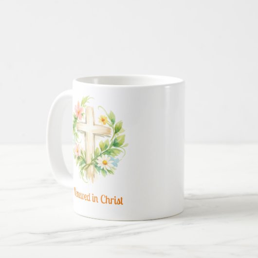 Whimsical Spring Cross Mug - Custom Easter Design コーヒーマグカップ (正面左)