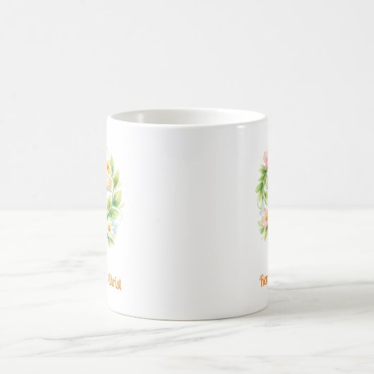 Whimsical Spring Cross Mug - Custom Easter Design コーヒーマグカップ (中央)