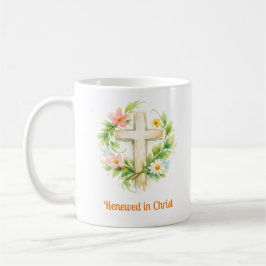 Whimsical Spring Cross Mug - Custom Easter Design コーヒーマグカップ