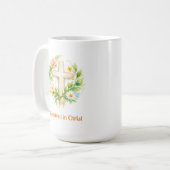 Whimsical Spring Cross Mug - Custom Easter Design コーヒーマグカップ (正面左)