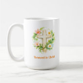 Whimsical Spring Cross Mug - Custom Easter Design コーヒーマグカップ (左)