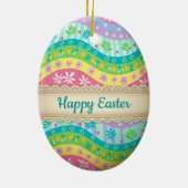 Whimsical spring Egg personalized セラミックオーナメント (裏面)