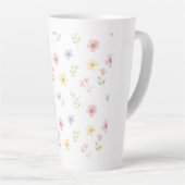 Whimsical Spring Meadow Ceramic Mug - Aesthetic カフェラテマグ (右アングル)