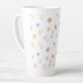 Whimsical Spring Meadow Ceramic Mug - Aesthetic カフェラテマグ (左アングル)