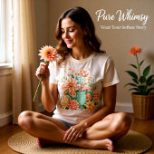 Whimsical Spring Mouse Shirt | Cute Garden Animal トライブレンドＴシャツ