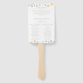 Whimsical Spring Wildflower Wedding Program ハンドファン (裏面)