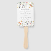 Whimsical Spring Wildflower Wedding Program ハンドファン (正面)