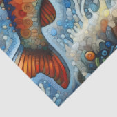 Whimsical Stained-Glass Salmon Fish Decoupage  薄葉紙 (詳細)