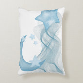 Whimsical Star & Moon Watercolor Pillow アクセントクッション (正面(垂直))