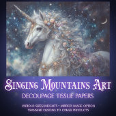 Whimsical Starlight Unicorn Decoupage 薄葉紙