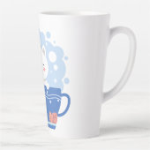 Whimsical Starry Kitten Blue Teacup Latte Mug カフェラテマグ (右)