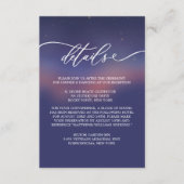 Whimsical Starry Night Script Modern エンクロージャーカード (正面)