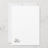 Whimsical Starry Night Script Modern Wedding  招待状 (裏面)