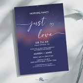 Whimsical Starry Night Script Modern Wedding 招待状
