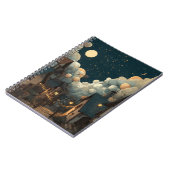 Whimsical Starry Village Night Notebook ノートブック (左側)