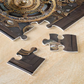 Whimsical Steampunk Heart I See You I Love You ジグソーパズル (側面)