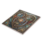 Whimsical Steampunk Heart I See You I Love You タイル (側面)