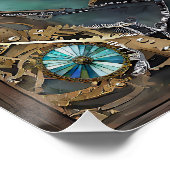 Whimsical Steampunk Heart I See You I Love You ポスター (コーナー)