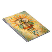 Whimsical Steampunk Owl Notebook – Vintage ノートブック (右側)