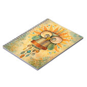Whimsical Steampunk Owl Notebook – Vintage ノートブック (左側)