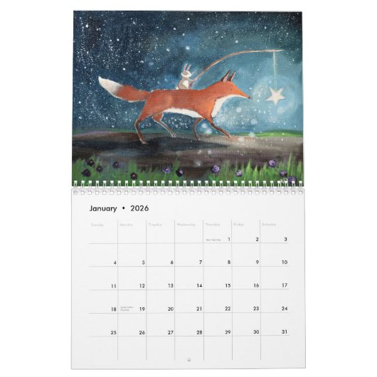Whimsical Storybook Art Calendar by Andrea Doss カレンダー (1月 2026)