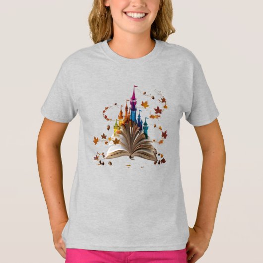 Whimsical Storybook Castle Kids T-Shirt – Enchante Tシャツ (正面)
