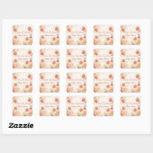 Whimsical Strawberry Baby Shower スクエアシール (シート)