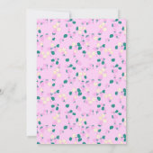 Whimsical Strawberry Pink Green Cute Bridal Shower 招待状 (裏面)