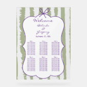 Whimsical Stripe Handwritten Wedding Seating Chart アクリルサイン (正面)