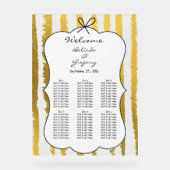 Whimsical Stripe Handwritten Wedding Seating Chart アクリルサイン (正面)