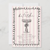 Whimsical Striped A Tini Bit Older Birthday  招待状 (正面)