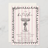 Whimsical Striped A Tini Bit Older Birthday  招待状 (正面/裏面)