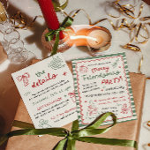 Whimsical Striped Friendsmas Christmas Party 招待状