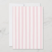 Whimsical Stripes Bunny 1st birthday Invitation 招待状 (裏面)