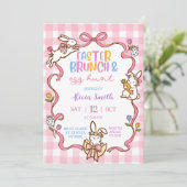 Whimsical Stripes Easter Brunch and Egg Hunt invit 招待状 (スタンド正面)