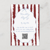 Whimsical Stripes Handwritten Painted Wedding エンクロージャーカード (正面)