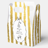 Whimsical Stripes Handwritten Painted Wedding  フェイバーボックス (オープン)