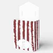 Whimsical Stripes Handwritten Painted Wedding フェイバーボックス (オープン)