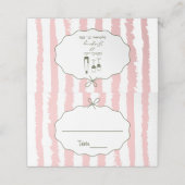Whimsical Stripes Handwritten Painted Wedding  プレイスカード (外部開封)