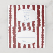 Whimsical Stripes Handwritten Painted Wedding  プレイスカード (外部開封)