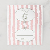 Whimsical Stripes Handwritten Painted Wedding  プレイスカード (外部開封)