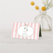 Whimsical Stripes Handwritten Painted Wedding  プレイスカード (裏面)