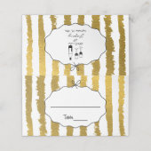 Whimsical Stripes Handwritten Painted Wedding  プレイスカード (外部開封)