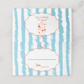Whimsical Stripes Handwritten Painted Wedding  プレイスカード (外部開封)