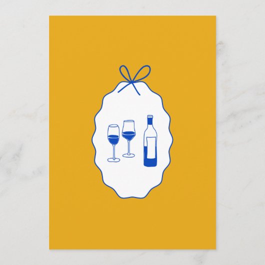 Whimsical Stripes Handwritten Painted Wedding  メニュー (裏面)