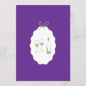 Whimsical Stripes Handwritten Painted Wedding  メニュー (裏面)