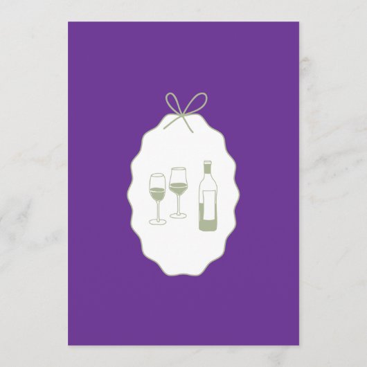 Whimsical Stripes Handwritten Painted Wedding  メニュー (裏面)