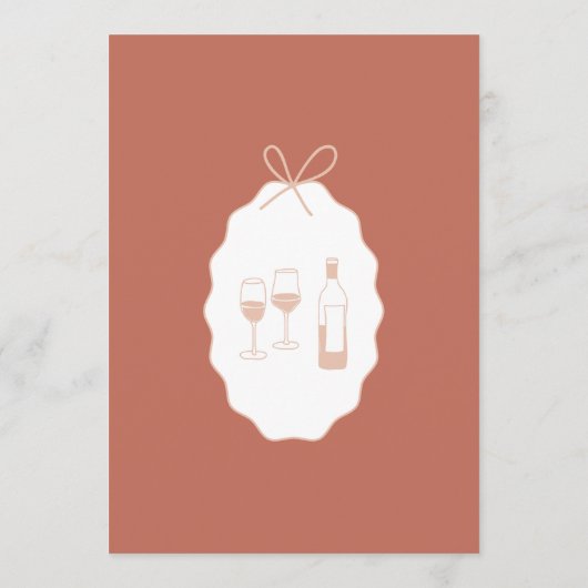 Whimsical Stripes Handwritten Painted Wedding  メニュー (裏面)